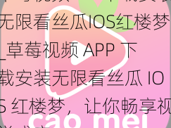 草莓视频APP下载安装无限看丝瓜IOS红楼梦_草莓视频 APP 下载安装无限看丝瓜 IOS 红楼梦，让你畅享视觉盛宴