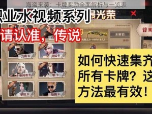 海盗来袭：卡牌奖励全面解析与一览表