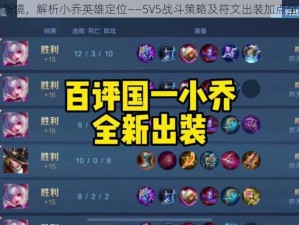 王者新境，解析小乔英雄定位——5V5战斗策略及符文出装加点全攻略