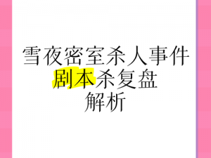 百变大侦探雪夜密室杀人事件揭秘：谁是幕后真凶？真相解析深度剖析