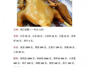 金陵盐水鸭制作详解：秘制食谱、烹饪时间与售价一览全记录