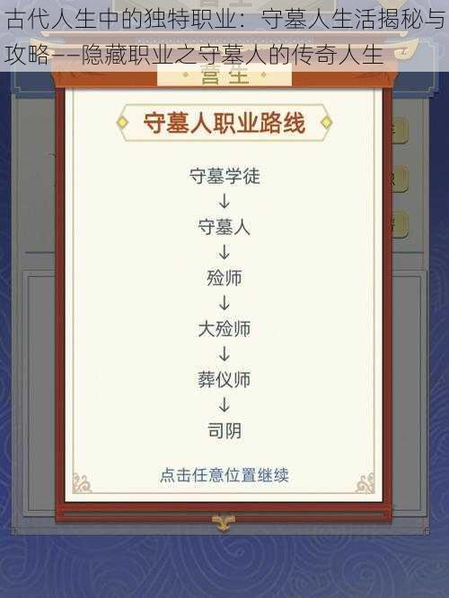 古代人生中的独特职业：守墓人生活揭秘与攻略——隐藏职业之守墓人的传奇人生