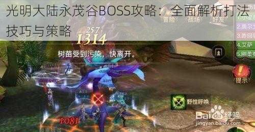 光明大陆永茂谷BOSS攻略：全面解析打法技巧与策略