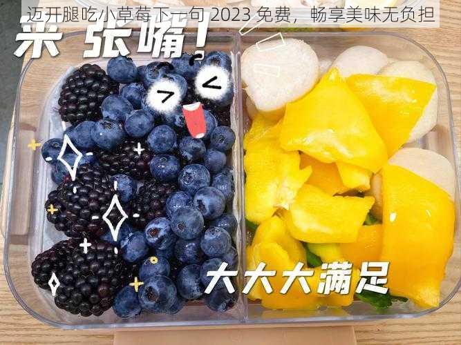 迈开腿吃小草莓下一句 2023 免费，畅享美味无负担