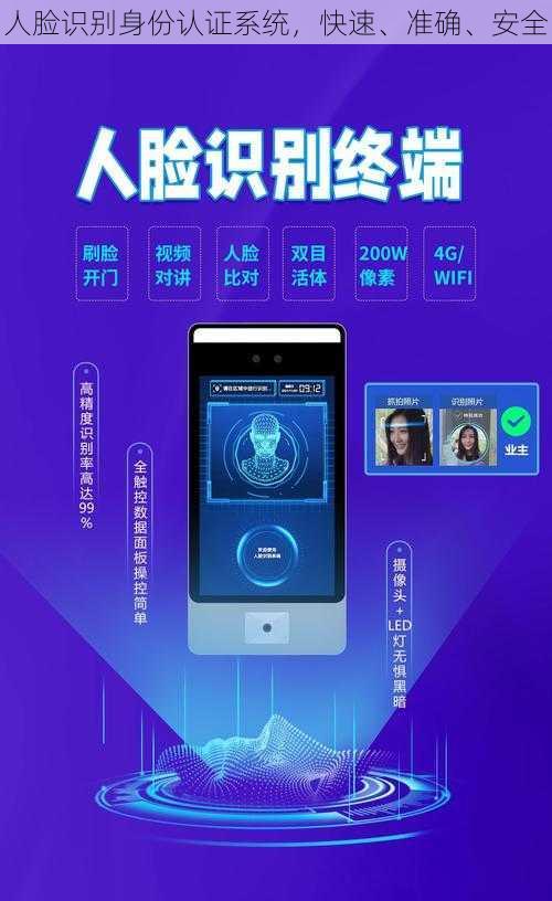 人脸识别身份认证系统，快速、准确、安全