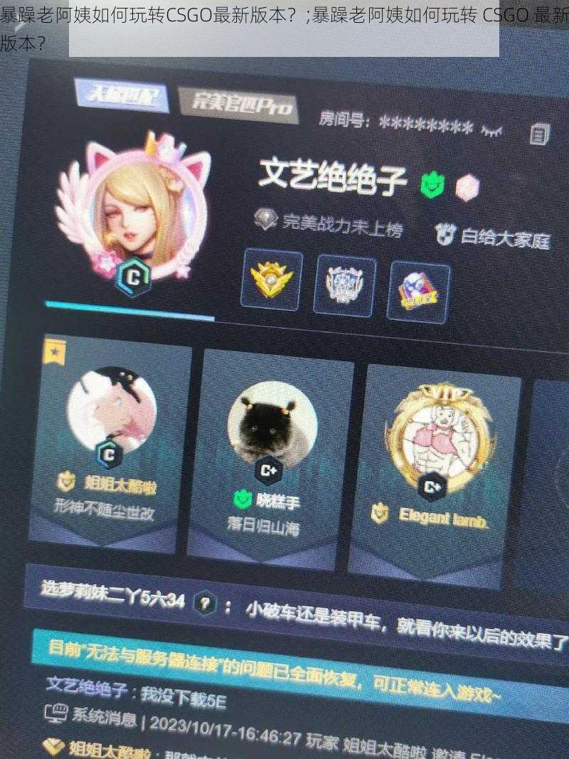 暴躁老阿姨如何玩转CSGO最新版本？;暴躁老阿姨如何玩转 CSGO 最新版本？