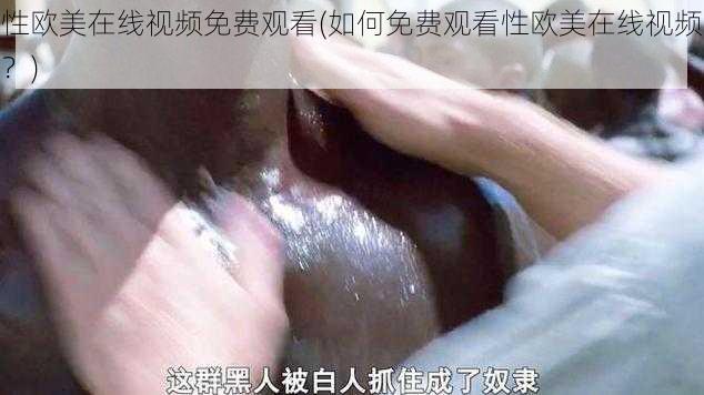 性欧美在线视频免费观看(如何免费观看性欧美在线视频？)