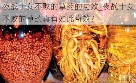 夜战十女不败的草药的功效_夜战十女不败的草药真有如此奇效？