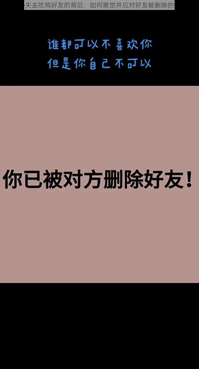 揭秘失去吃鸡好友的背后：如何察觉并应对好友被删除的情况