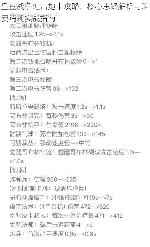 皇室战争迫击炮卡攻略：核心思路解析与赚费消耗实战指南