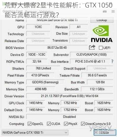 荒野大镖客2显卡性能解析：GTX 1050能否流畅运行游戏？