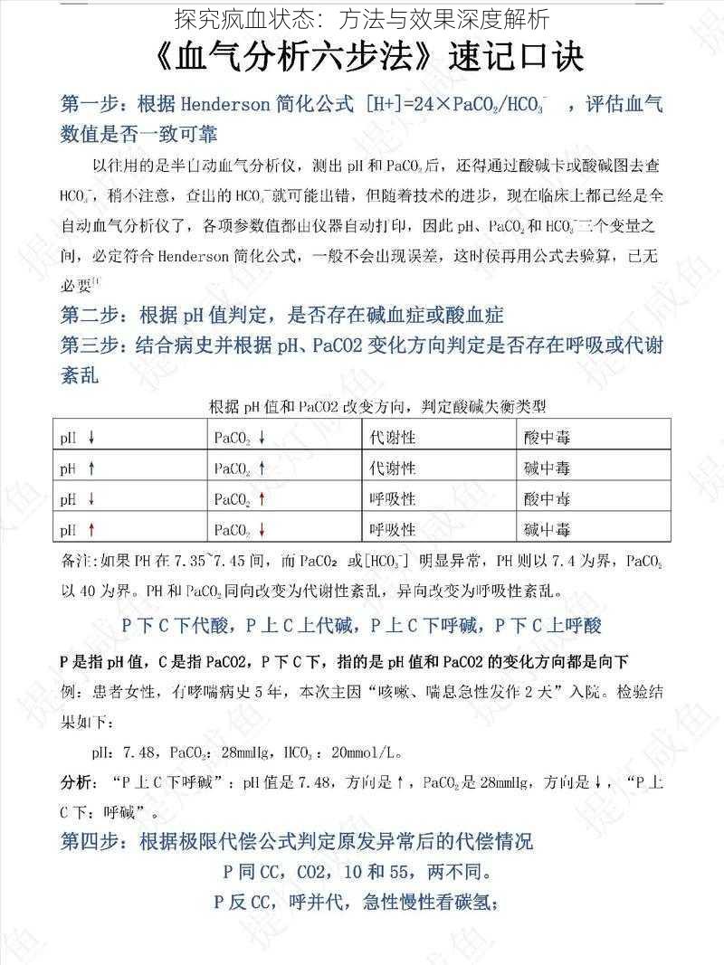 探究疯血状态：方法与效果深度解析