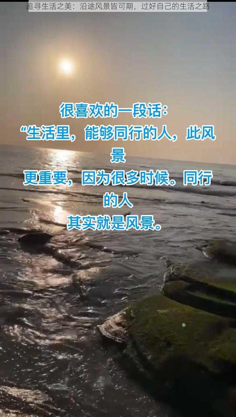 追寻生活之美：沿途风景皆可期，过好自己的生活之路