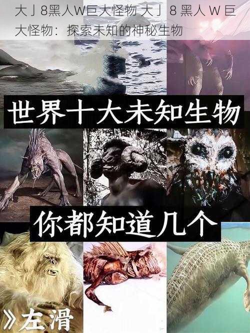 大亅8黑人W巨大怪物 大亅 8 黑人 W 巨大怪物:探索未知的神秘生物