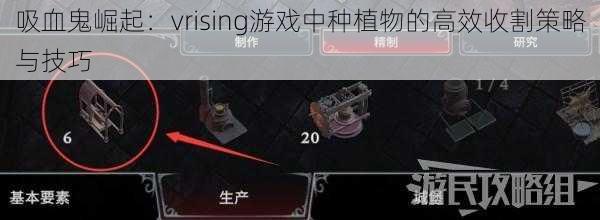 吸血鬼崛起:vrising游戏中种植物的高效收割策略与技巧