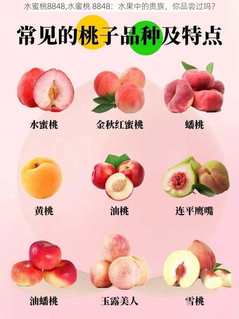 水蜜桃8848,水蜜桃 8848:水果中的贵族,你品尝过吗?