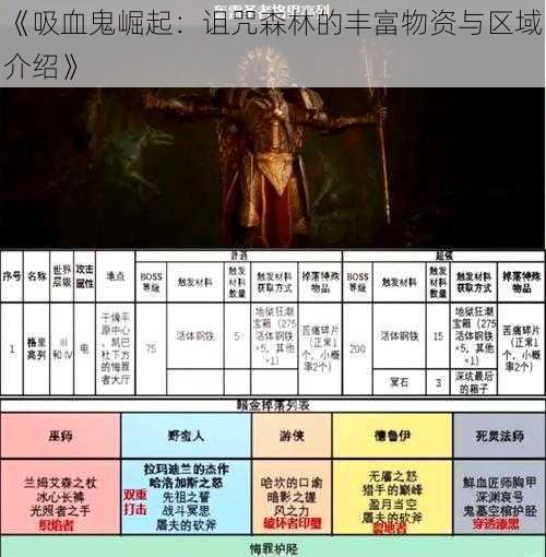 《吸血鬼崛起:诅咒森林的丰富物资与区域介绍》
