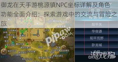 御龙在天手游桃源镇NPC坐标详解及角色功能全面介绍:探索游戏中的交流与冒险之旅